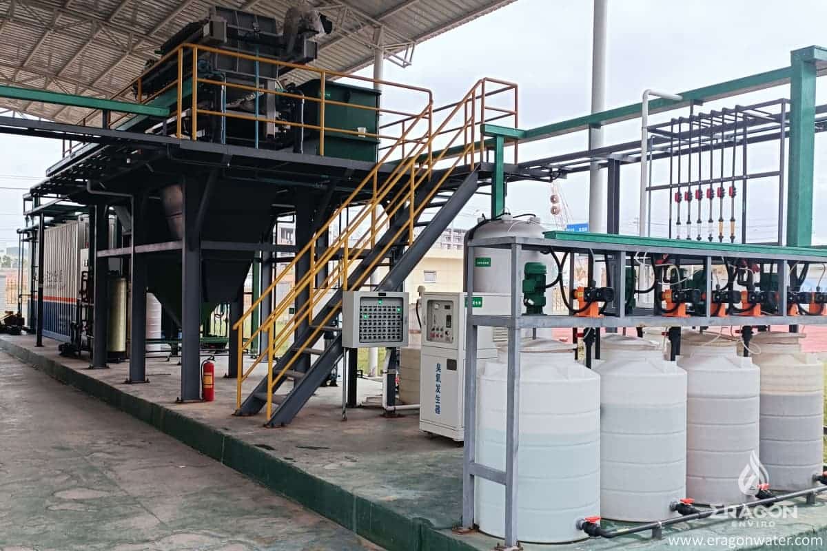 Système de traitement des eaux usées et d'eau pure de l'usine de matériaux électroniques